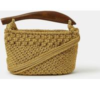 Accessorize Accessorize Gold Fish Handle Woven Crossbody Bag