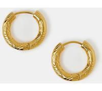 Accessorize Accessorize Gold Plated 14ct Textured Hoop Earrings