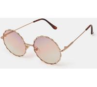 Accessorize Accessorize Gold Round Flower Sunglasses