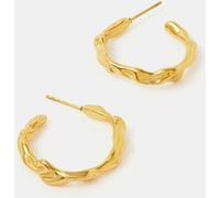 Accessorize Accessorize Gold Stainless Steel Molten Hoop Earrings