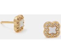 Accessorize Accessorize Gold Tone 14ct Plated Mother of Pearl Clover Stud Earrings