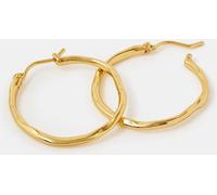 Accessorize Accessorize Gold Tone Molten Hoop Earrings