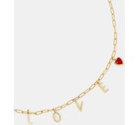 Accessorize Accessorize Gold Tone Stainless Steel Love Charm Necklace
