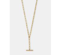 Accessorize Accessorize Gold Tone Stainless Steel T-Bar Lariat Necklace