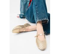 Accessorize Accessorize Gold Woven Mary Jane Ballet Flats Gold EU 36 (UK 3)