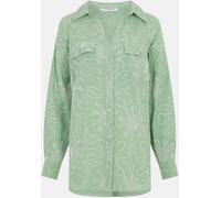 Accessorize Accessorize Green Sun Embroidered Beach Cover Up Shirt