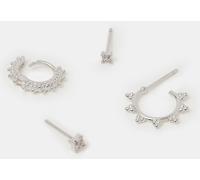 Accessorize Accessorize lot de 4boucles d'oreilles et clous d'oreilles en filigrane plaqué argent sterling
