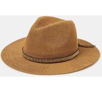 Accessorize Accessorize Natural Metallic Trim Fedora Hat