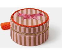 Accessorize Accessorize Pink Butterfly Stripe Travel Jewellery Box