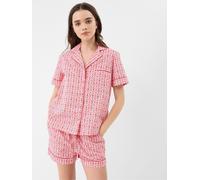 Accessorize Accessorize Pink Heart Print Cotton Shorts Pyjama Set