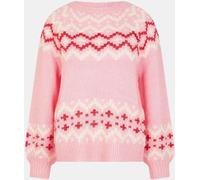 Accessorize Accessorize Pink Oversized Fair Isle Jumper