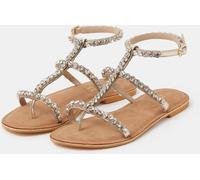 Accessorize Accessorize Sandales spartiates en cuir avec ornements