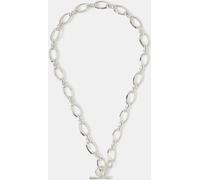 Accessorize Accessorize Silver Plated Knot Chain T-Bar Necklace