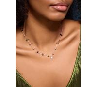 Accessorize Accessorize Silver Sterling Plated Semi-Precious Stone Station Necklace