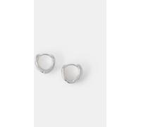 Accessorize Accessorize Sterling Silver Molten Huggie Hoop Earrings