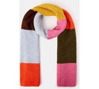 Accessorize Accessorize White Bright Stripe Rib Knit Scarf