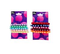 Accessorize Kingdom Lot de 20 élastiques à cheveux en coton texturé pour queue de cheval, élastiques doux sans couture pour cheveux épais et fins (multicolore nacré)
