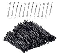 Accessorize Kingdom TIC TAC Lot de 3 pinces à cheveux en métal pour salon de coiffure pour femmes et filles (noir, taille L)