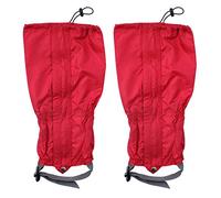 Accessotech - Guêtres imperméables - Pour randonnée, escalade, chasse, trekking et neige - Paire, Red