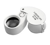 Accessotech LED Loupe De Bijoutier 40 x 25mm Verre Bijouterie Loupe Poinçon Eye Lentille Or