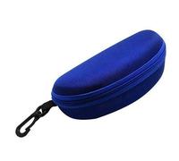 Accessotech Lunettes De Soleil Lunettes De Lecture Mallette Housse Sac Dur Fermeture Éclair Boîte Trousse De Voyage Poche - Bleu
