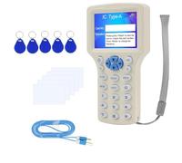 AccessShield Copieur de contrôle d'accès 125 kHz 13,56 MHz lecteur RFID ID IC HID UID Fob duplicateur avec 10 porte-clés inscriptibles Interface USB