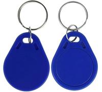 AccessShield Porte-clés RFID avec contrôle d'accès - Carte NFC Smart ID 125 kHz ou IC 13,56 MHz - Jeton en Lecture Seule - Détection de proximité (IC 13,56 MHz Bleu, 10)