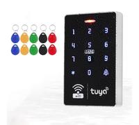 AccessShield Systèmes de Sécurité pour Maison Intelligente Étanches RFID avec Clavier Extérieur avec Application Tuya Déverrouillage et 10 Pièces Mélange ID 125KHZ Porte-clés