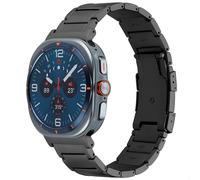 Accezz Accezz Bracelet en acier Titane mat Samsung Galaxy Watch Ultra (2024/2025) Noir Noir