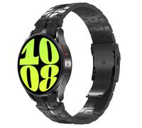 Accezz Bracelet acier pour la Samsung Galaxy Watch 4 / 5 / 6 / 7 (20 mm) - Noir