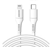 Accezz Câble Lightning vers USB-C - Certifié MFi - 2 mètres - Blanc