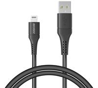Accezz Accezz Câble Lightning vers USB Certifié MFi 1 mètre Noir Noir