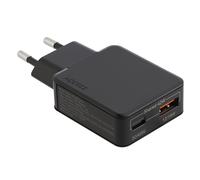 Accezz Accezz Chargeur GaN Ultra Slim USB-C + USB-A 45 W Noir Noir