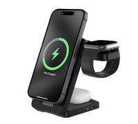 Accezz Accezz Chargeur sans fil pliable 3-in-1 MagSafe 20W Noir Noir