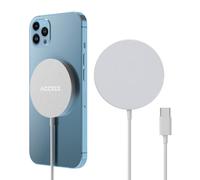 Accezz Accezz Chargeur sans fil USB-C Chargeur sans fil MagSafe et Qi2 1 mètres Blanc Blanc