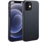 Accezz Coque arrière en cuir avec MagSafe pour Apple iPhone 12 (Pro) - Onyx Black