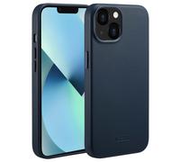 Coque pour iPhone 13 Cuir véritable Nightfall Blue