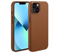 Accezz Accezz Coque arrière en cuir avec MagSafe iPhone 13 Sienna Brown Marron