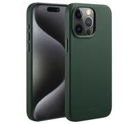Accezz Accezz Coque arrière en cuir avec MagSafe iPhone 15 Pro Max Cedar Green Vert foncé