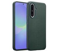 Accezz Accezz Coque arrière en cuir avec MagSafe pour Samsung Galaxy A36 / A56 Cedar Green Vert foncé