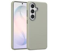 Accezz Coque arrière en cuir avec MagSafe pour Samsung Galaxy S26 - Light Grey