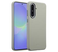 Accezz Coque arrière en cuir avec MagSafe pour Samsung Galaxy A36 / A56 - Light Grey