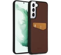 Accezz Coque en cuir de qualité supérieure avec fentes pour cartes pour Samsung Galaxy S22 Plus - Marron
