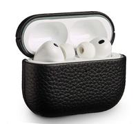 Accezz Accezz Coque en Cuir véritable AirPods Pro 3 Noir Noir