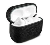 Accezz Accezz Coque en cuir véritable pour AirPods Pro 2 Noir Noir