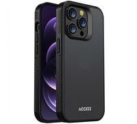 Accezz Coque Givrée Robuste pour Apple iPhone 14 Pro - Noir