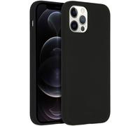 Accezz Accezz Coque Liquid Silicone avec MagSafe pour iPhone 12 (Pro) Noir Noir