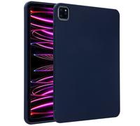 Accezz Accezz Coque Liquid Silicone avec porte-stylet iPad Pro 11 (2022 / 2021 / 2020 / 2018) Bleu foncé Bleu foncé