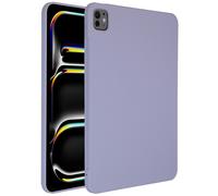 Accezz Coque Liquid Silicone avec porte-stylet pour Apple iPad Pro 11 (2025) M5 / (2024) M4 - Lila