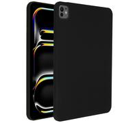 Accezz Accezz Coque Liquid Silicone avec porte-stylet pour iPad Pro 11 (2025) M5 / (2024) M4 Noir Noir